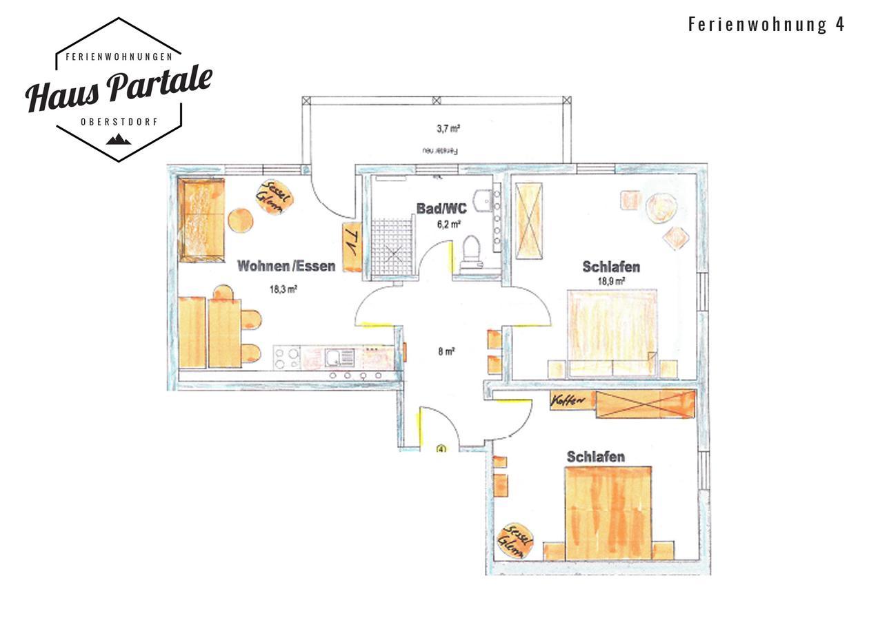 Haus Partale Lejlighed Oberstdorf Eksteriør billede